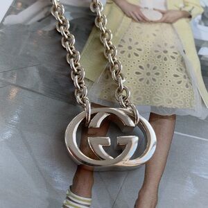 ♥️♥️♥️ GUCCI  Sterling Silver Britt Necklace ♥️♥️♥️